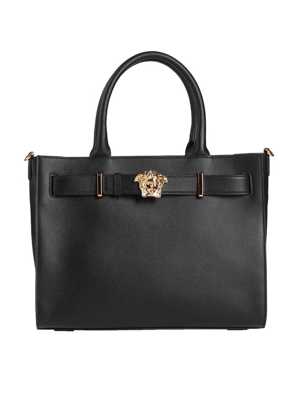 Versace Palazzo Medusa Belted Convertible Tote Leather Large